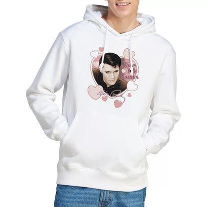 White - Lifestyle - Elvis Presley Unisex Adult Love Me Tender Hoodie