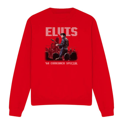 Red - Front - Elvis Presley Unisex Adult Return Of The King Sweatshirt