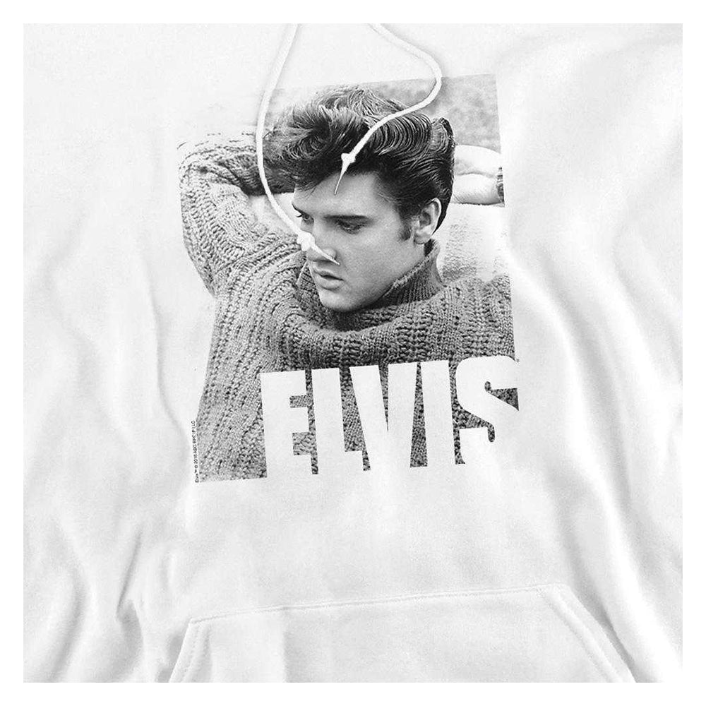 White - Side - Elvis Presley Unisex Adult Relaxing Hoodie