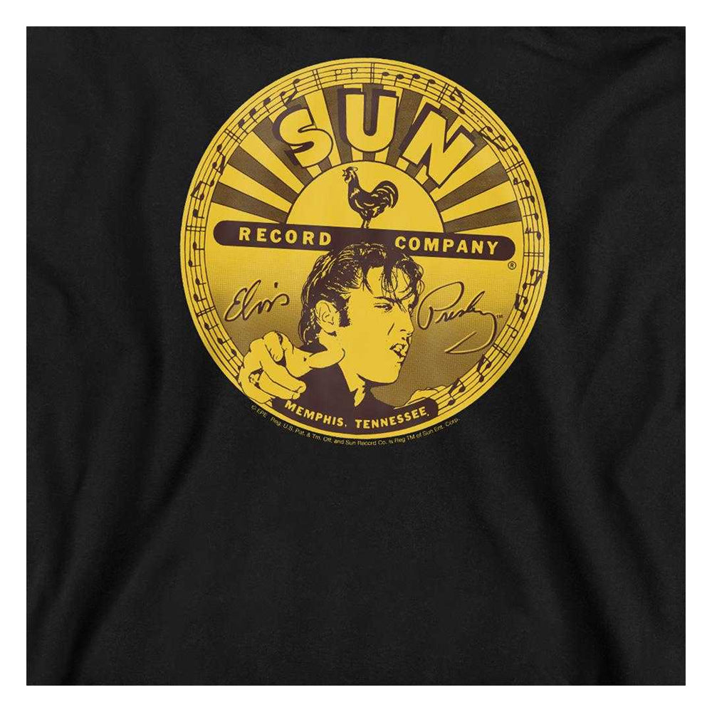 Black - Side - Elvis Presley Unisex Adult Full Sun Label Sweatshirt