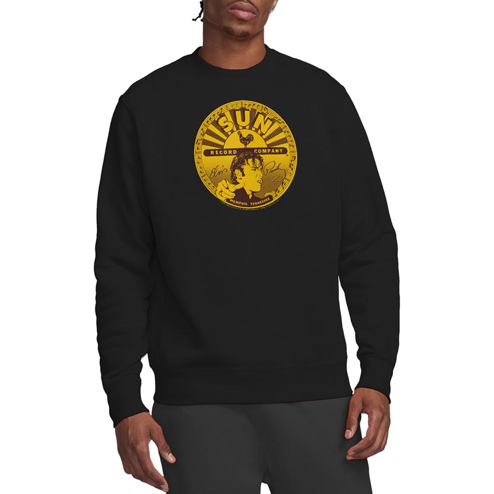 Black - Lifestyle - Elvis Presley Unisex Adult Full Sun Label Sweatshirt