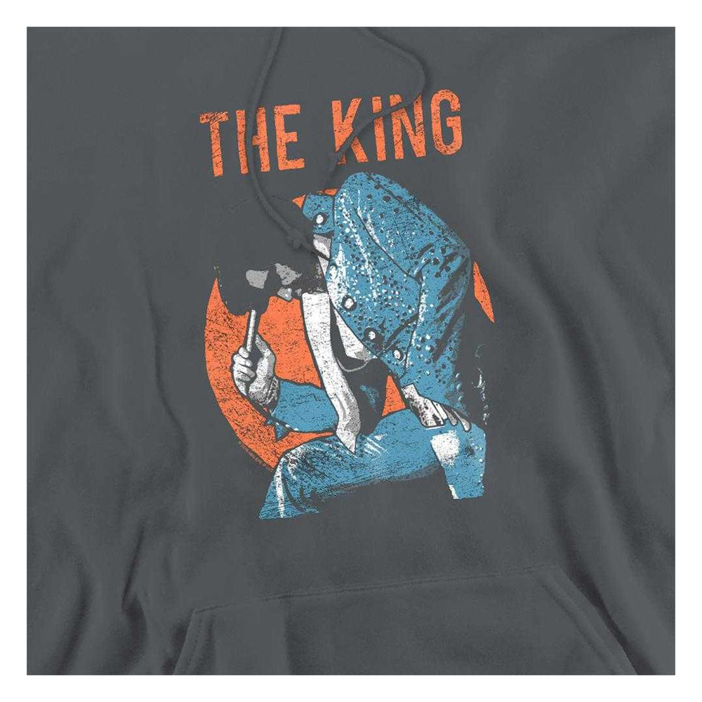 Charcoal - Side - Elvis Presley Unisex Adult Mic In Hand Hoodie