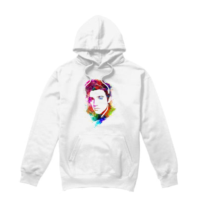 White - Front - Elvis Presley Unisex Adult Watercolor King Hoodie