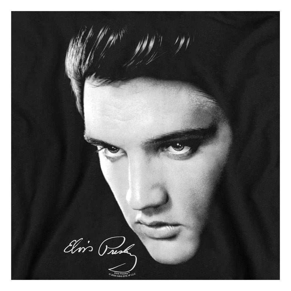 Black - Side - Elvis Presley Unisex Adult Face Sweatshirt