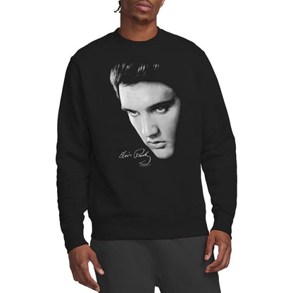 Black - Lifestyle - Elvis Presley Unisex Adult Face Sweatshirt