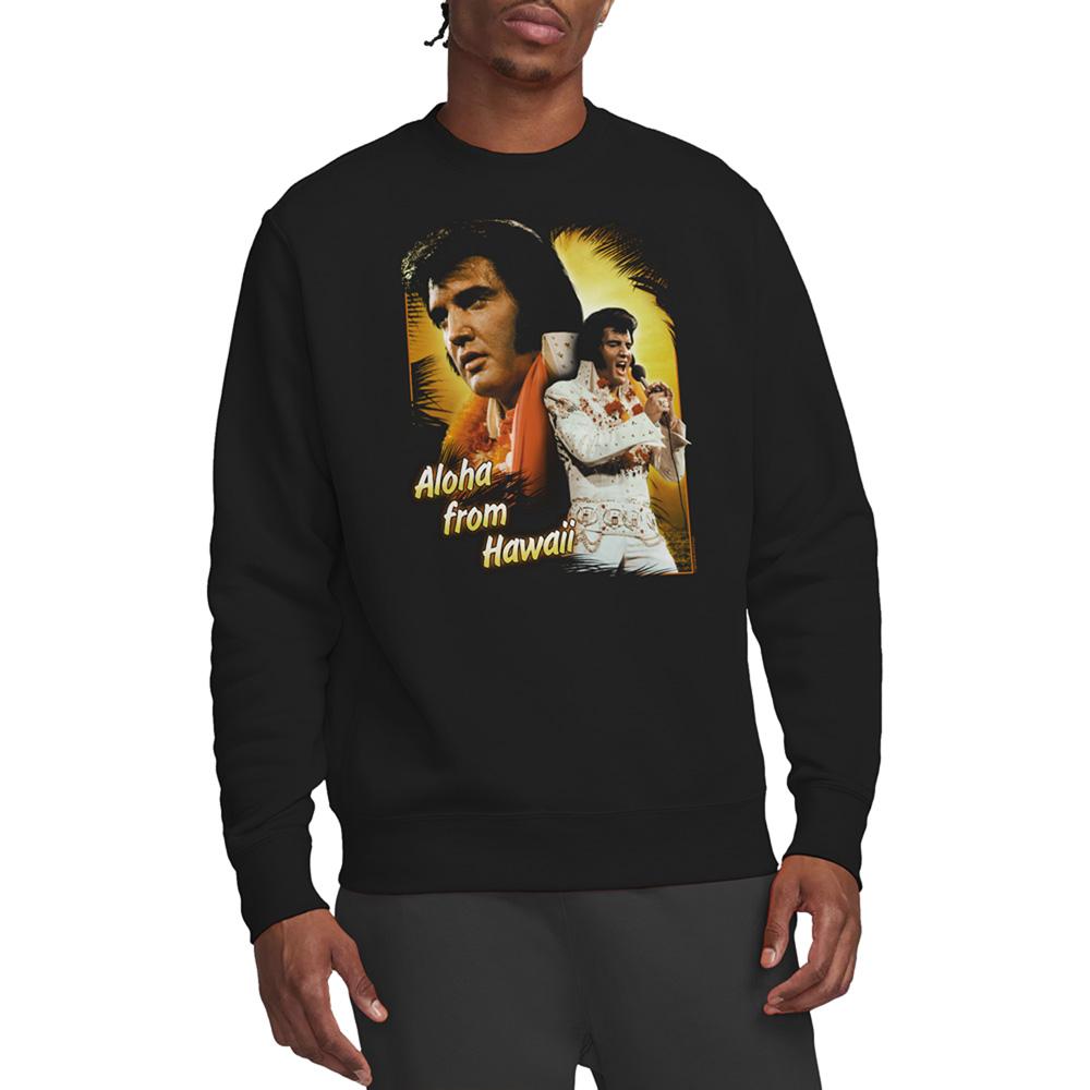 Black - Lifestyle - Elvis Presley Unisex Adult Aloha Sweatshirt