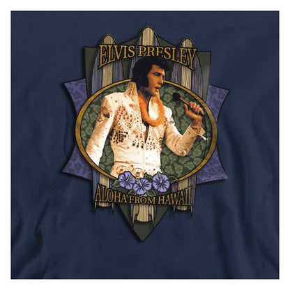 Navy - Side - Elvis Presley Unisex Adult Aloha From Hawaii Sweatshirt
