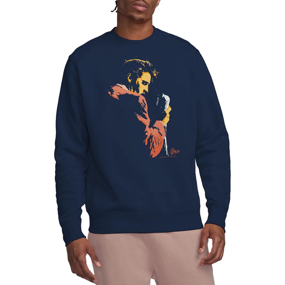 Navy - Lifestyle - Elvis Presley Unisex Adult Early Elvis Sweatshirt