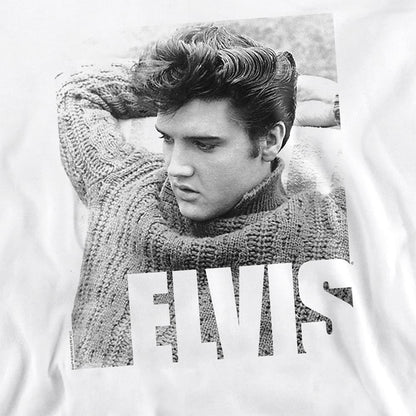 White - Side - Elvis Presley Unisex Adult Relaxing Sweatshirt