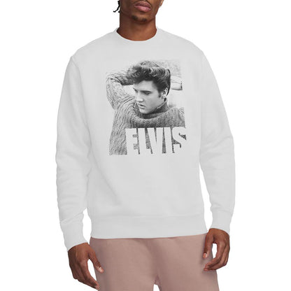 White - Lifestyle - Elvis Presley Unisex Adult Relaxing Sweatshirt