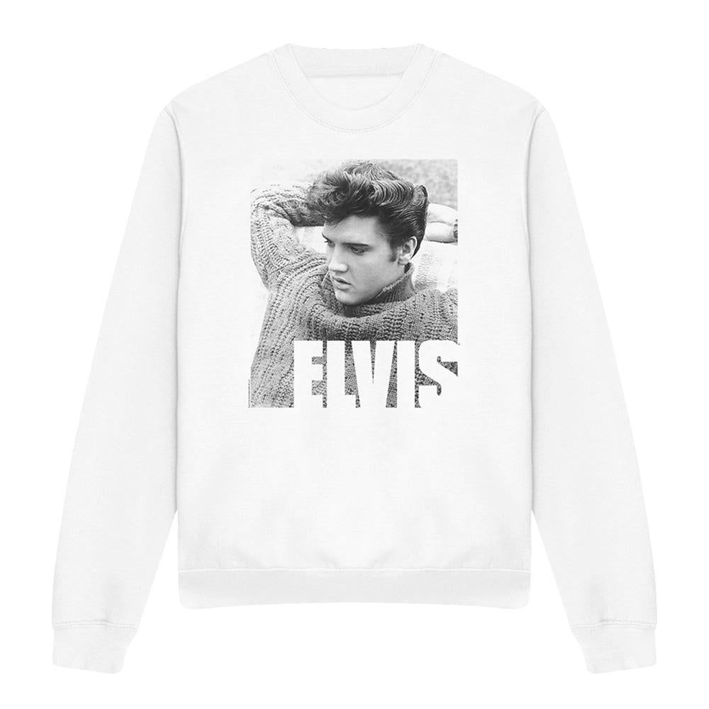 White - Front - Elvis Presley Unisex Adult Relaxing Sweatshirt