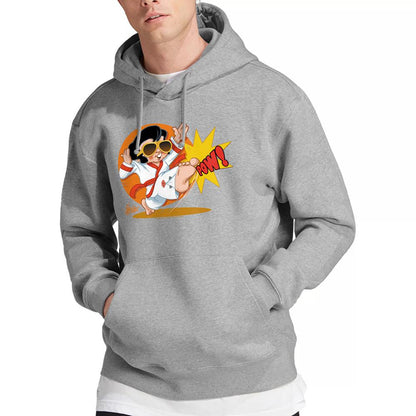 Athletic Heather - Lifestyle - Elvis Presley Unisex Adult Karate King Hoodie