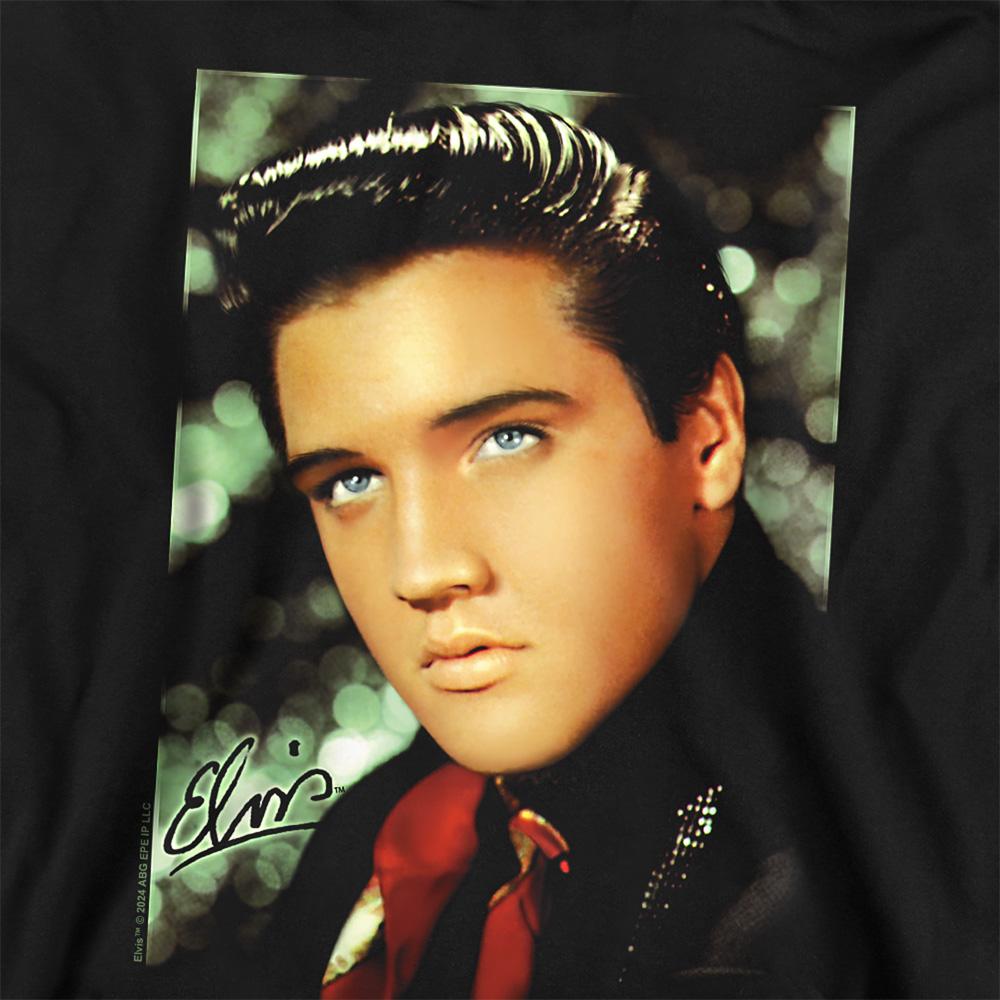 Black - Side - Elvis Presley Childrens-Kids Red Scarf Hoodie