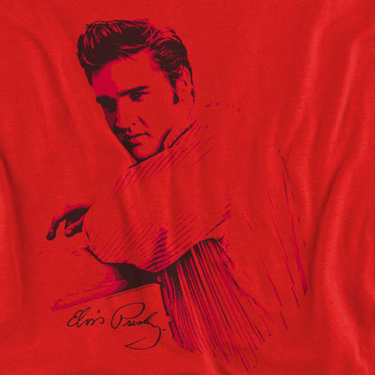 Red - Pack Shot - Elvis Presley Unisex Adult On The Range Sweatshirt
