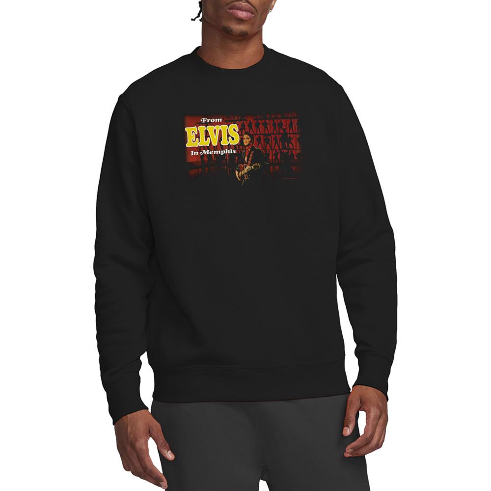 Black - Side - Elvis Unisex Adult In Memphis Sweatshirt