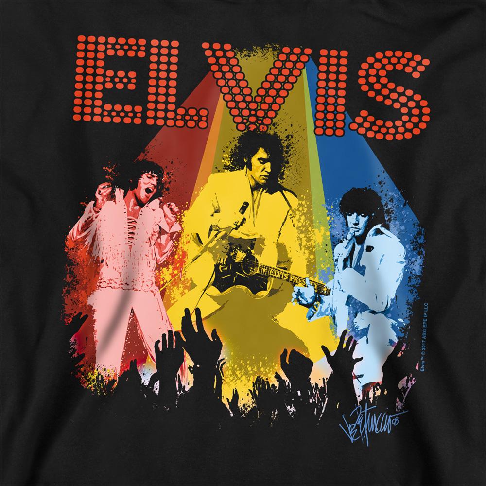 Black - Side - Elvis Presley Childrens-Kids Vegas Remembered Hoodie