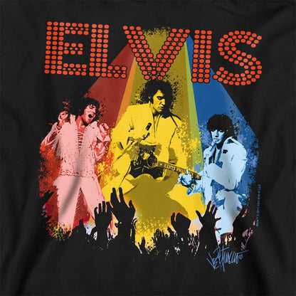 Black - Side - Elvis Presley Childrens-Kids Vegas Remembered Hoodie