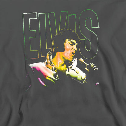 Charcoal - Pack Shot - Elvis Unisex Adult Multicoloured Sweatshirt