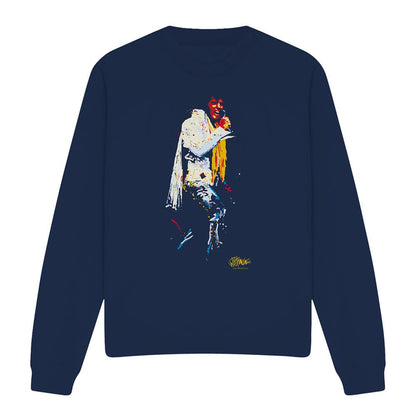 Navy - Front - Elvis Unisex Adult Yellow Scarf Sweatshirt