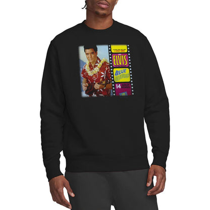 Black - Side - Elvis Unisex Adult Blue Hawaii Album Sweatshirt