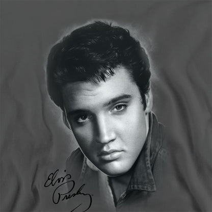 Charcoal - Pack Shot - Elvis Unisex Adult Portrait Sweatshirt