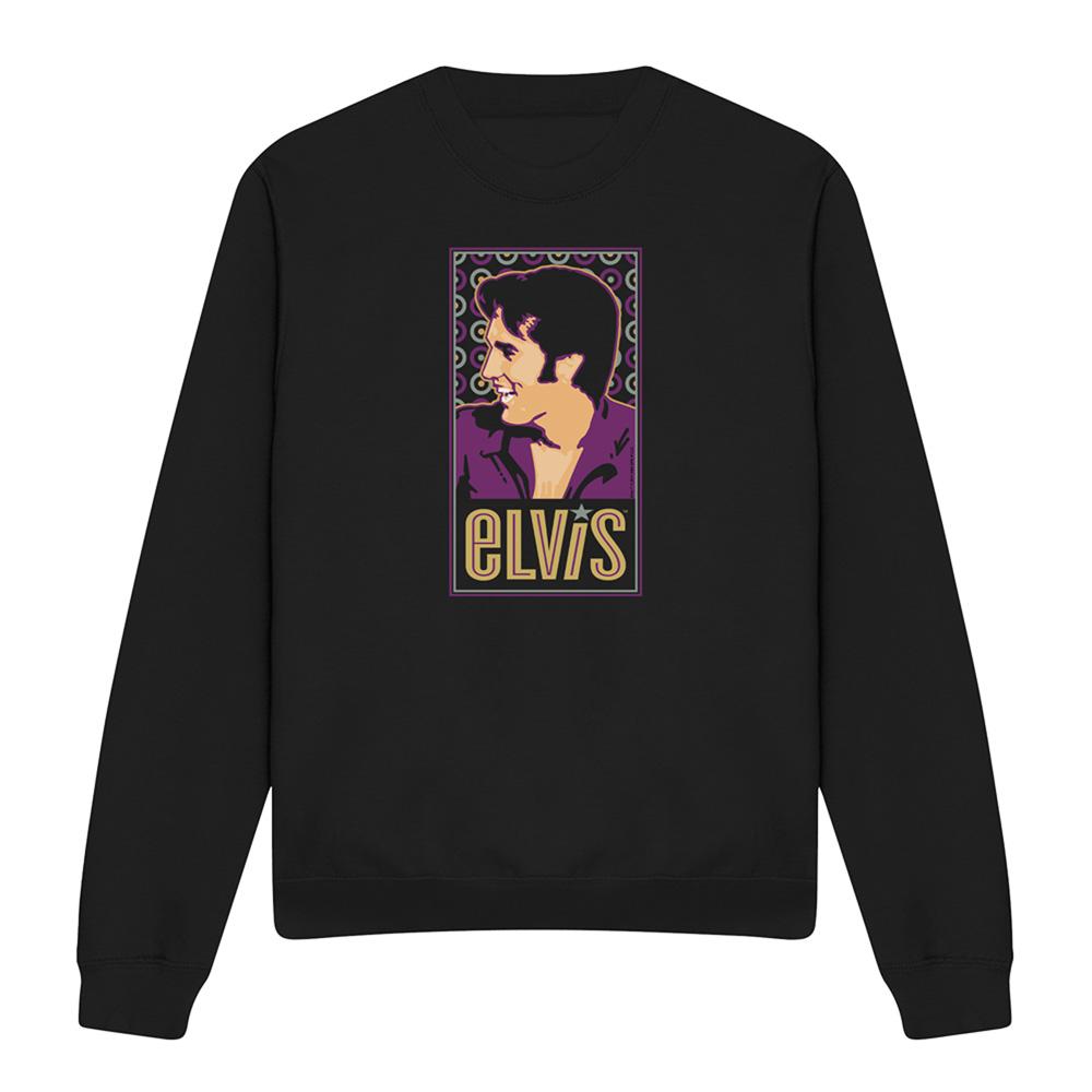 Black - Front - Elvis Unisex Adult Is Sweatshirt