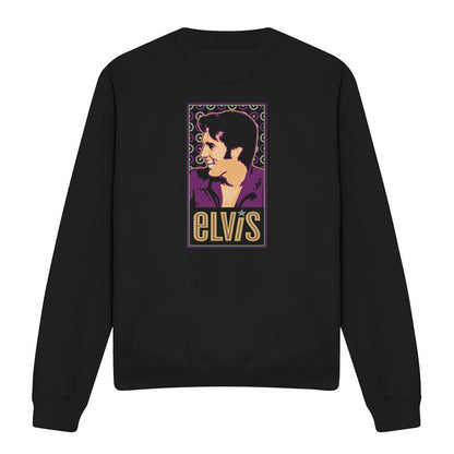Black - Front - Elvis Unisex Adult Is Sweatshirt