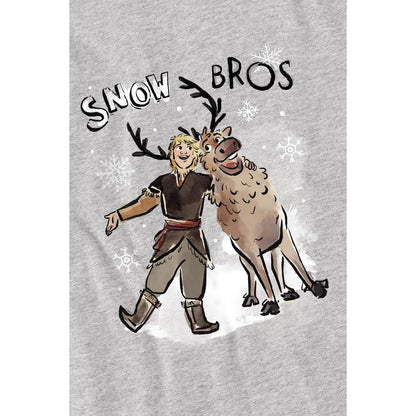 Sport Heather - Side - Frozen Childrens-Kids Snow Bros Kristoff Sven T-Shirt