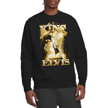Black - Side - Elvis Presley Unisex Adult The King Sweatshirt