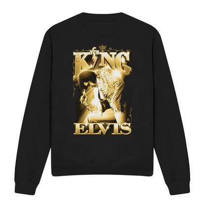 Black - Front - Elvis Presley Unisex Adult The King Sweatshirt