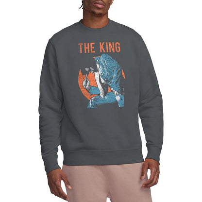 Charcoal - Side - Elvis Presley Unisex Adult Mic In Hand Sweatshirt