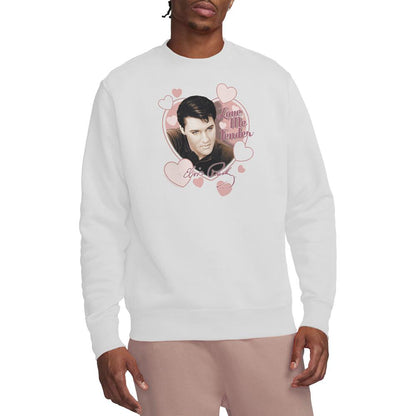 White - Side - Elvis Presley Unisex Adult Love Me Tender Sweatshirt