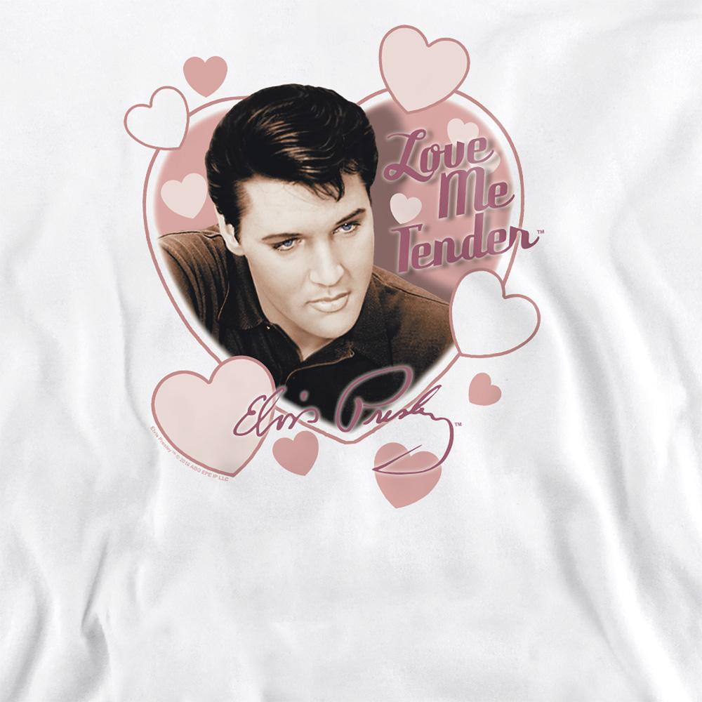 White - Pack Shot - Elvis Presley Unisex Adult Love Me Tender Sweatshirt