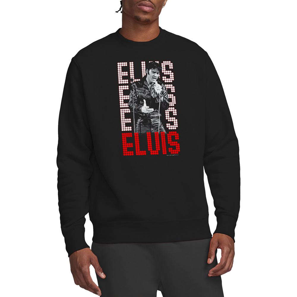 Black - Side - Elvis Presley Unisex Adult 1968 Sweatshirt