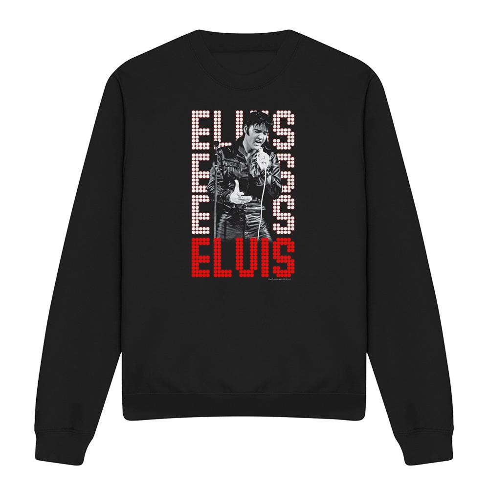 Black - Front - Elvis Presley Unisex Adult 1968 Sweatshirt
