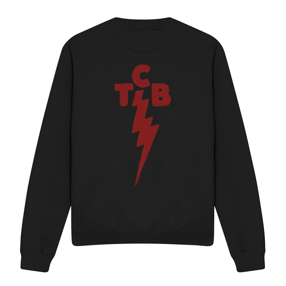 Black - Front - Elvis Presley Unisex Adult Tcb Symbol Sweatshirt