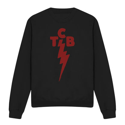 Black - Front - Elvis Presley Unisex Adult Tcb Symbol Sweatshirt