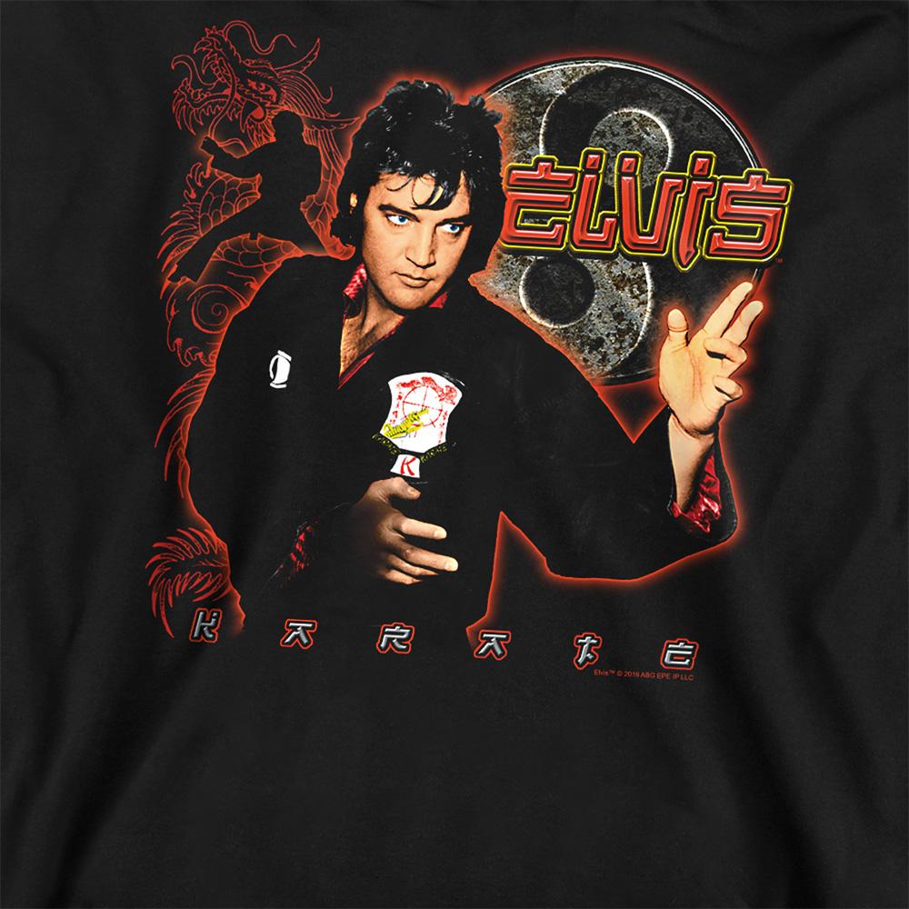 Black - Pack Shot - Elvis Presley Unisex Adult Karate Sweatshirt