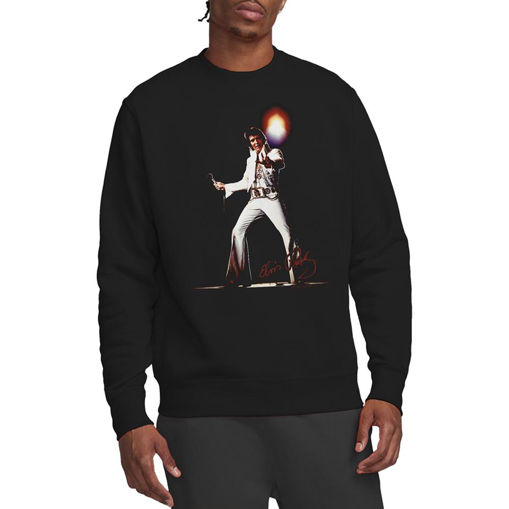 Black - Side - Elvis Presley Unisex Adult Glorious Sweatshirt