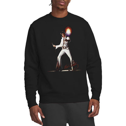 Black - Side - Elvis Presley Unisex Adult Glorious Sweatshirt