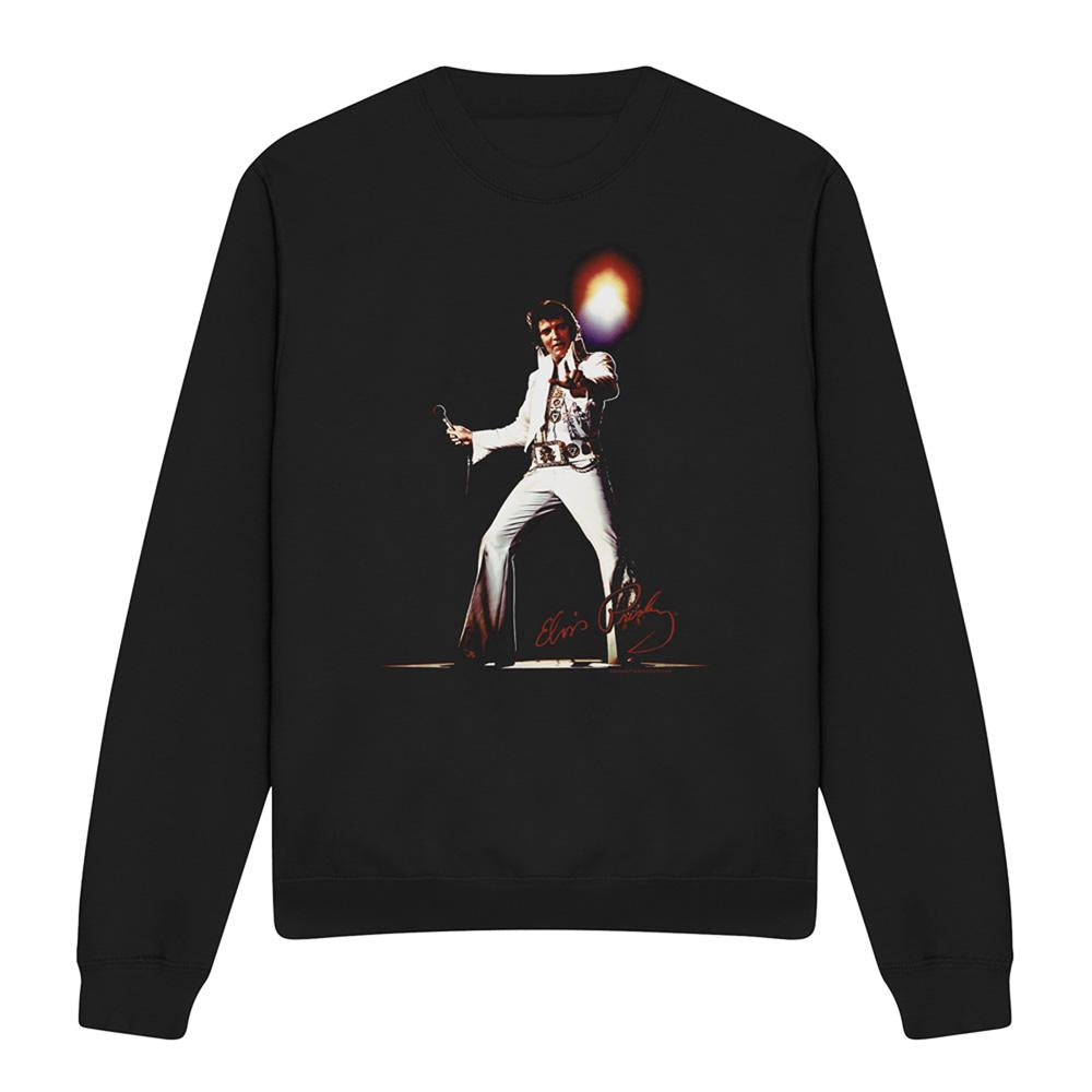 Black - Front - Elvis Presley Unisex Adult Glorious Sweatshirt