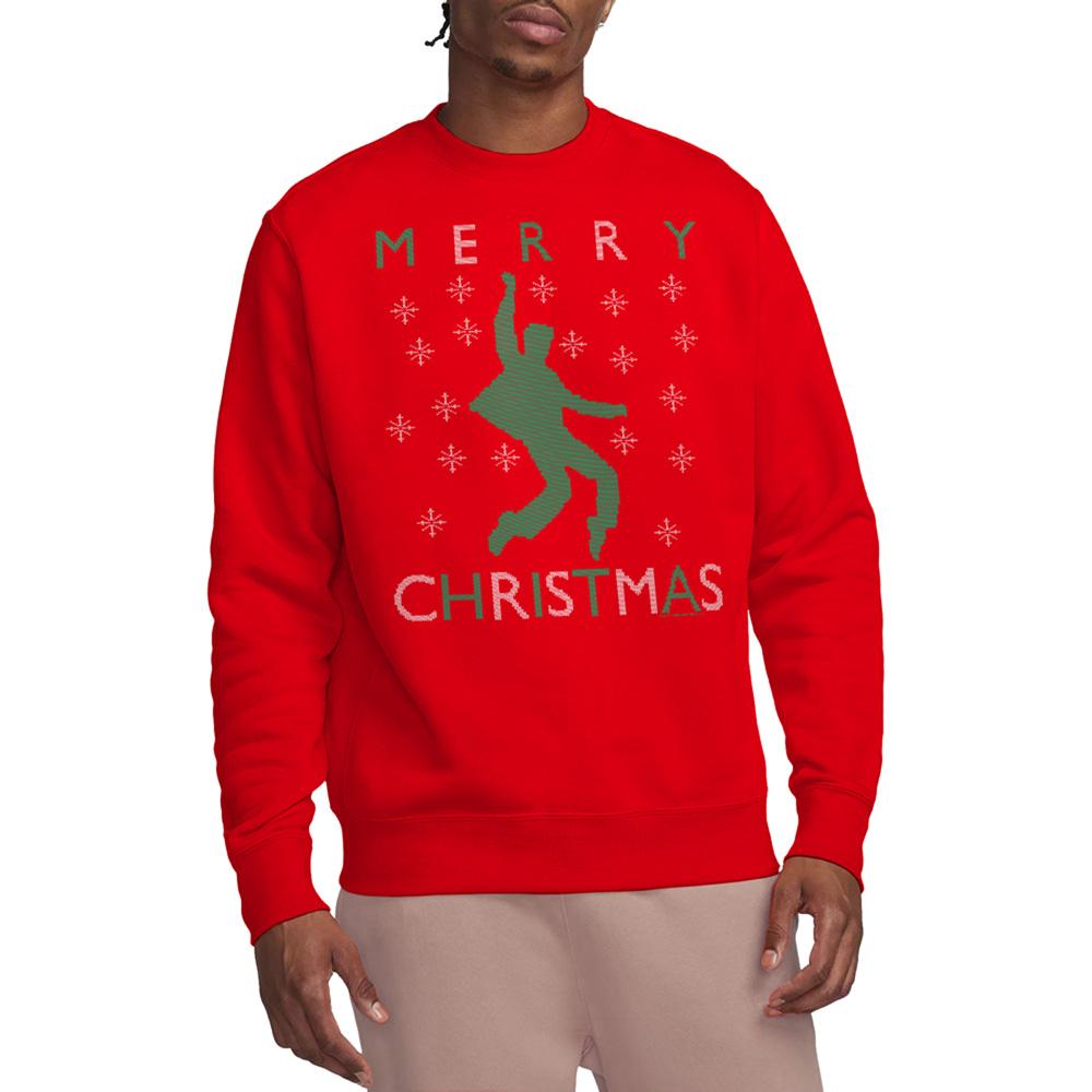 Red - Side - Elvis Presley Unisex Adult Dancing Ugly Christmas Sweatshirt
