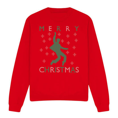 Red - Front - Elvis Presley Unisex Adult Dancing Ugly Christmas Sweatshirt