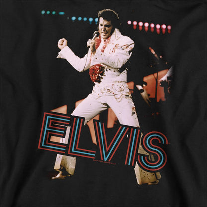 Black - Pack Shot - Elvis Presley Unisex Adult Hit The Lights Sweatshirt
