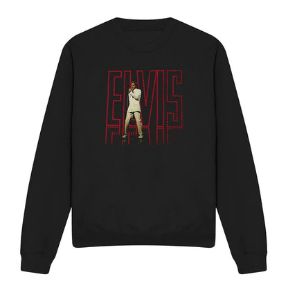 Black - Front - Elvis Presley Unisex Adult 68 Album Sweatshirt