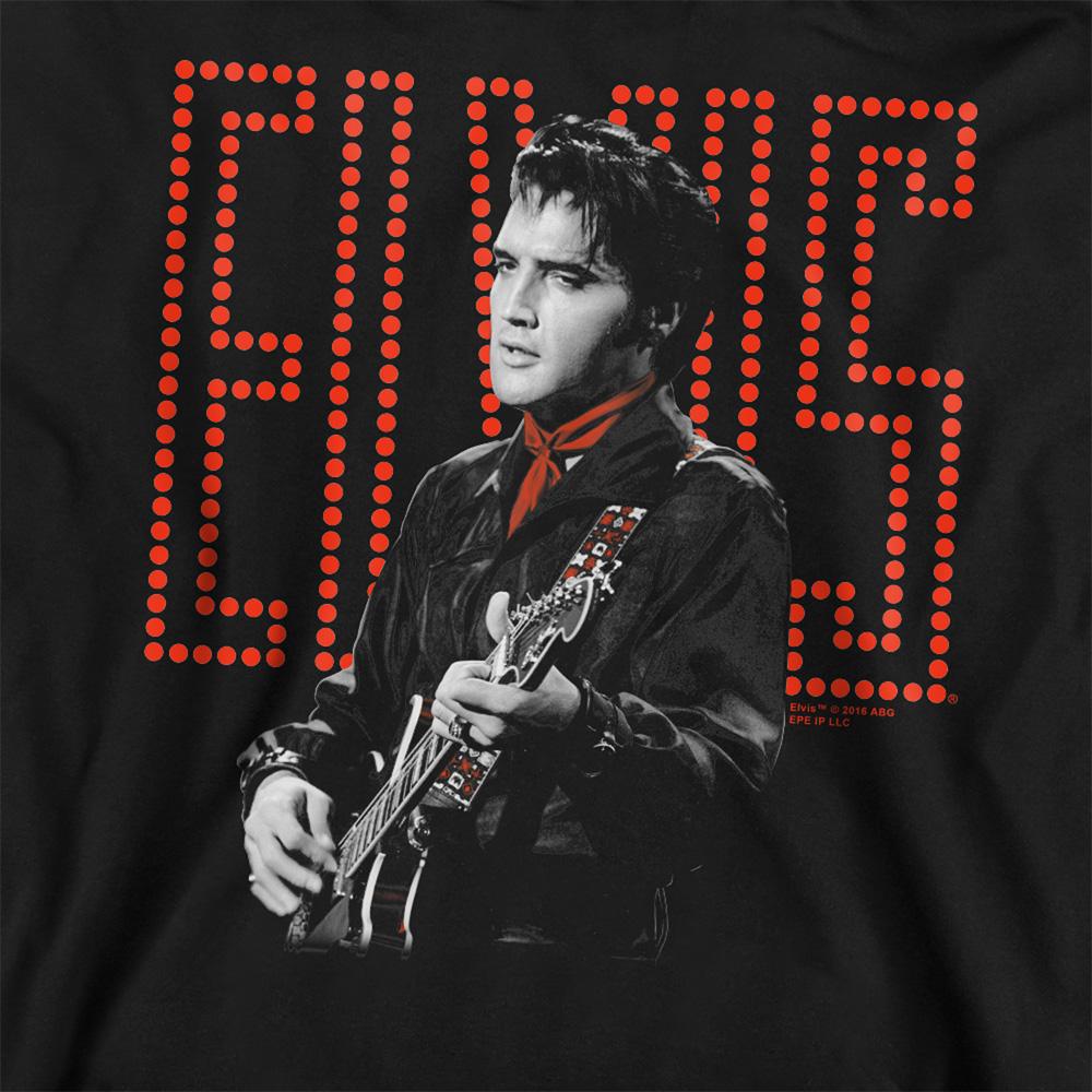 Black - Pack Shot - Elvis Presley Unisex Adult Red Guitarman Sweatshirt