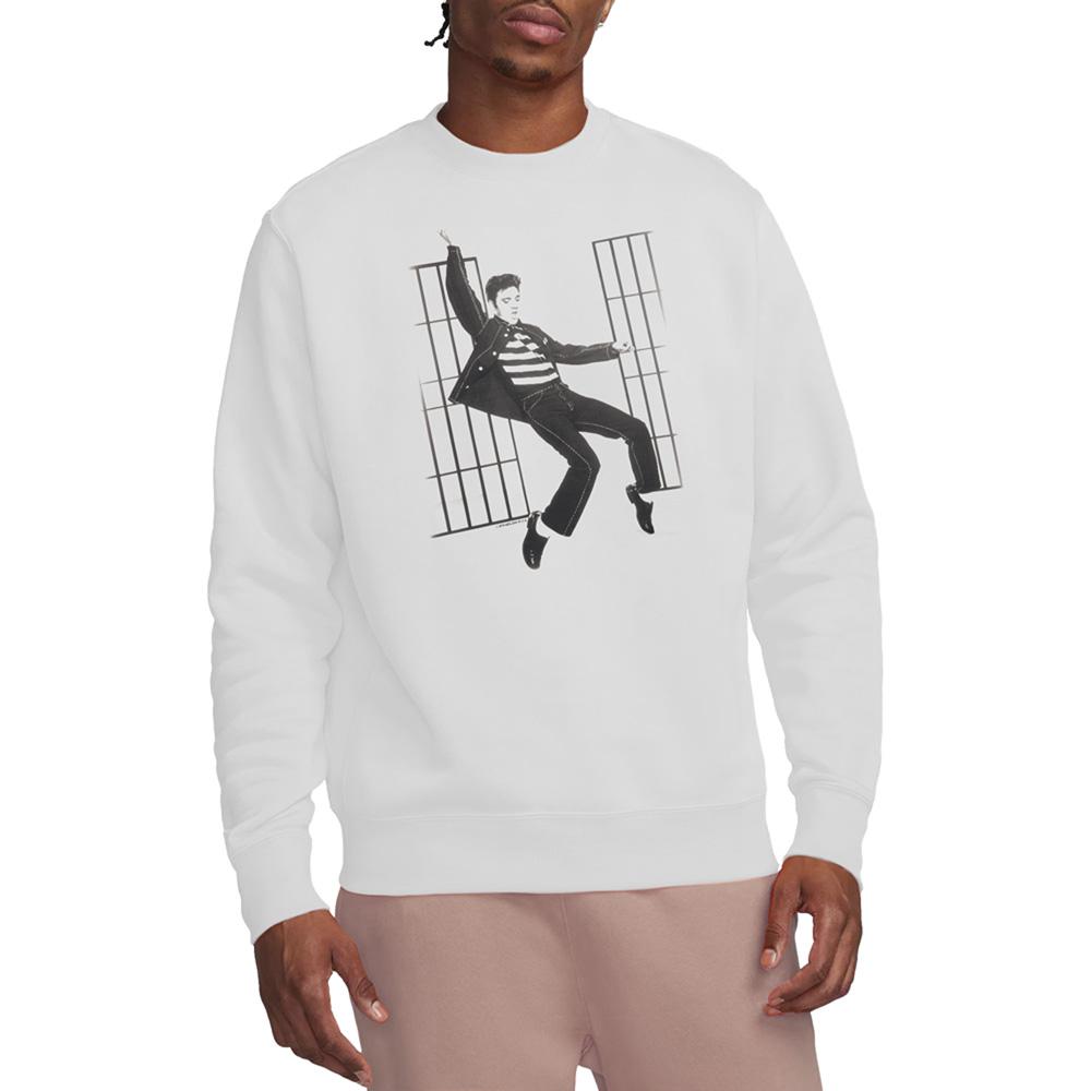 White - Side - Elvis Presley Unisex Adult Jailhouse Rock Sweatshirt