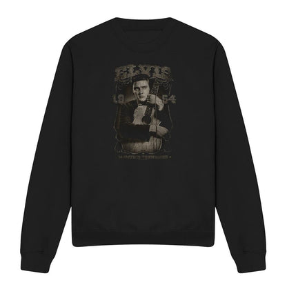 Black - Front - Elvis Presley Unisex Adult 1954 Sweatshirt