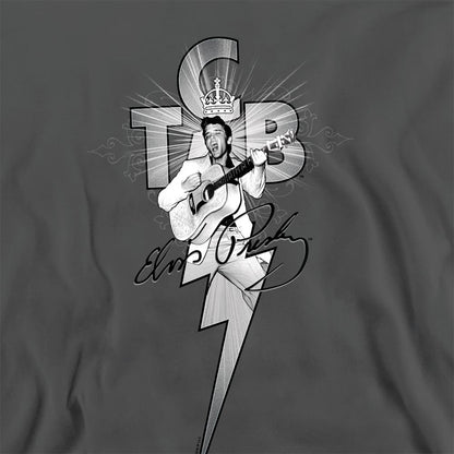 Charcoal - Pack Shot - Elvis Presley Unisex Adult Tcb Ornate Sweatshirt
