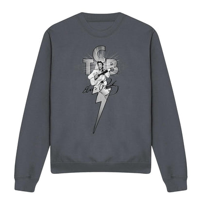 Charcoal - Front - Elvis Presley Unisex Adult Tcb Ornate Sweatshirt